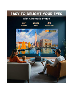 Proyector WiMiUS P62 700 ANSI Nativo 1080P WiFi 6 Bluetooth 5.2 2