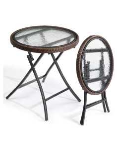 Mesa Lateral Plegable VINGLI de Vidrio Templado 4.81 kg