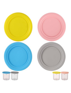Tapas de Silicona para Contenedores de Helado Lasuroa 4 Pzas