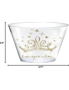 Vasos de Plástico Transparentes Disney Princesa - 8 Piezas 250 ml 2