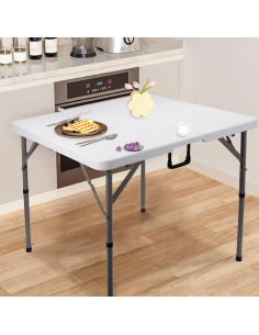 Mesa Plegable Cuadrada Byliable 86,36 cm Blanca 2