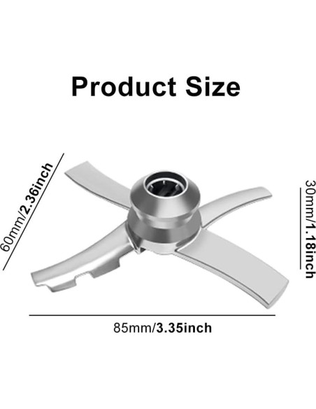 Cuchilla de Repuesto Ninja Creami Acero Inoxidable Plata