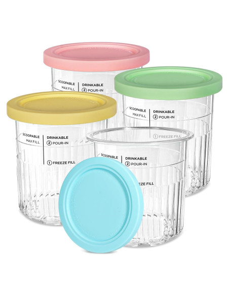 Recipientes para Helados Creami Deluxe 24 oz 4 Pack Ninja