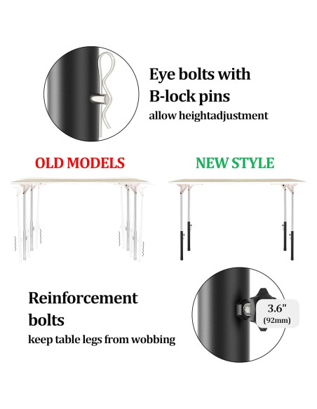 Elevadores de mesa plegable Herbert-fty 4 niveles 44 cm