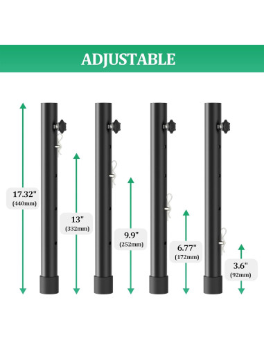Elevadores de mesa plegable Herbert-fty 4 niveles 44 cm