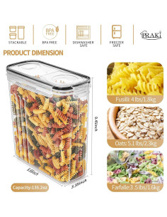 Conjunto de Contenedores PRAKI 4L Herméticos 4 Piezas 2