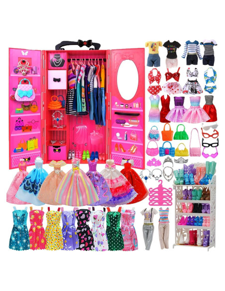 108 Piezas Ropa y Accesorios para Muñeca 30.99 cm Korilave