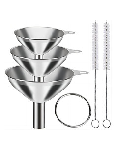 Juego de 3 embudos de acero inoxidable YEVIOR para cocina