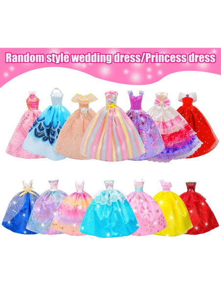 108 Piezas Ropa y Accesorios para Muñeca 30.99 cm Korilave