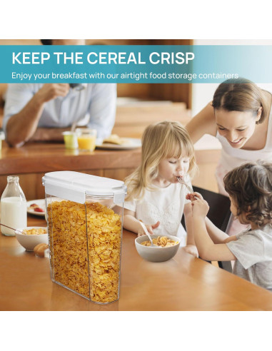 Conjunto de 3 Contenedores Vtopmart para Cereal 4L