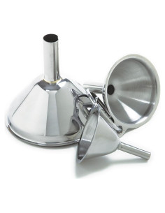 Set de 3 Embudos de Acero Inoxidable Norpro 7cm 5cm 3.8cm