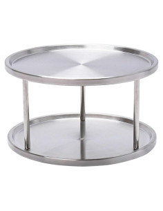 Organizador Giratorio Lazy Susan AISHNA 2 Niveles Acero Inoxidable