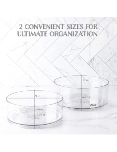 Lazy Susan Giratorio Oizeir 2-Pack Acrílico 22.6/30 cm 2