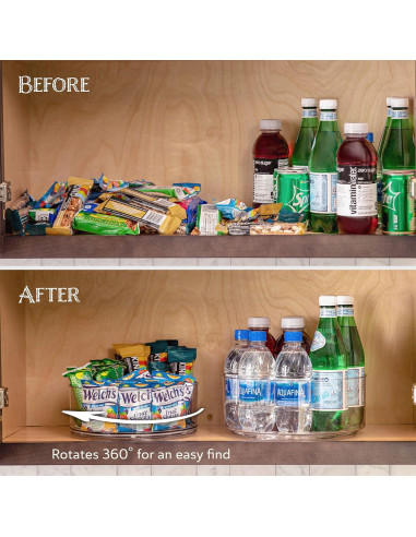 Lazy Susan Giratorio Oizeir 2-Pack Acrílico 22.6/30 cm