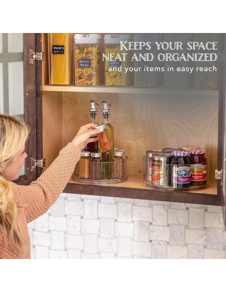 Lazy Susan Giratorio Oizeir 2-Pack Acrílico 22.6/30 cm