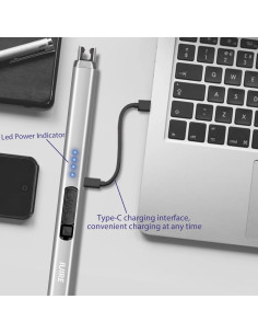 Encendedor eléctrico IUIRE recargable USB a prueba de viento 2