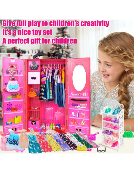 108 Piezas Ropa y Accesorios para Muñeca 30.99 cm Korilave