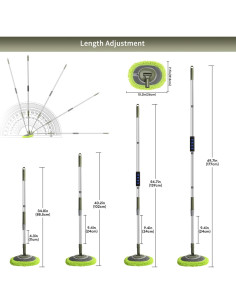 Mop de Pared SLIIMU 167,6 cm con Mango de Acero Inoxidable 2