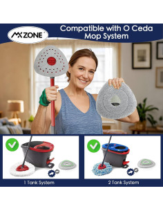 Almohadillas de Mop de Giro MXZONE 4 Pzas Microfibra Lavables 2