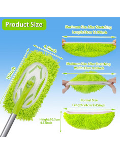 Paños de Mopa Reutilizables Unoutur 4PCS Microfibra 2