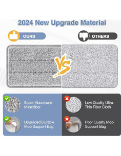 Paños de Reemplazo Microfibra Zeekech para Mopa 33x12.5cm 2