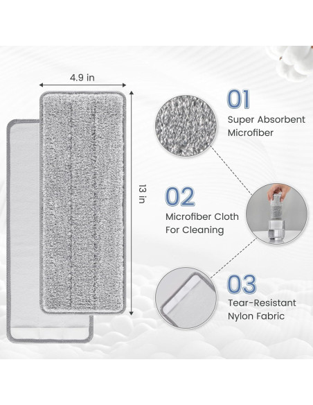 Paños de Reemplazo Microfibra Zeekech para Mopa 33x12.5cm Paños de Reemplazo Microfibra Zeekech para Mopa 33x12.5cm