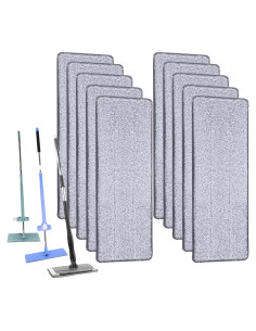 10 Almohadillas de Mopa Planas Microfibra Tolare 32x12 cm