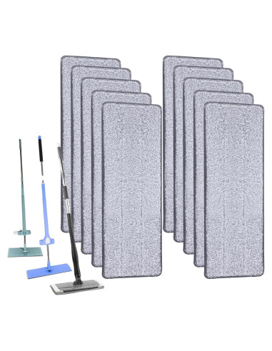 10 Almohadillas de Mopa Planas Microfibra Tolare 32x12 cm