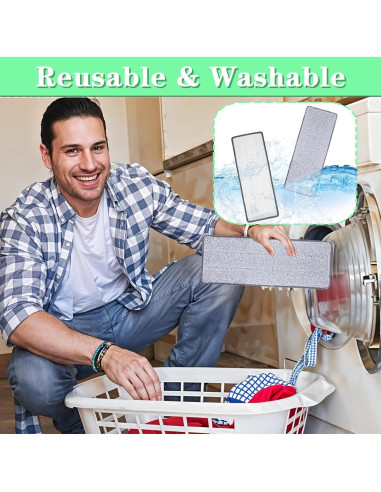 10 Almohadillas de Mopa Planas Microfibra Tolare 32x12 cm