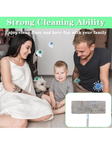 10 Almohadillas de Mopa Planas Microfibra Tolare 32x12 cm