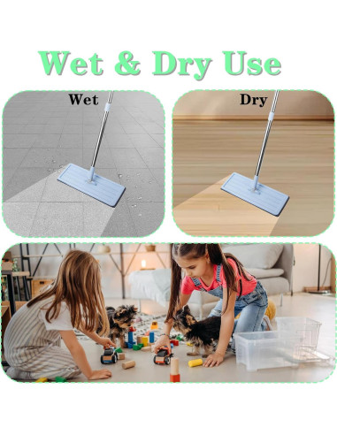 10 Almohadillas de Mopa Planas Microfibra Tolare 32x12 cm