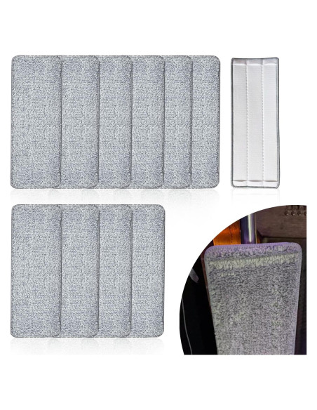 10 Almohadillas Reemplazo JOYMOOP Mopa Plana 33 cm Lavables