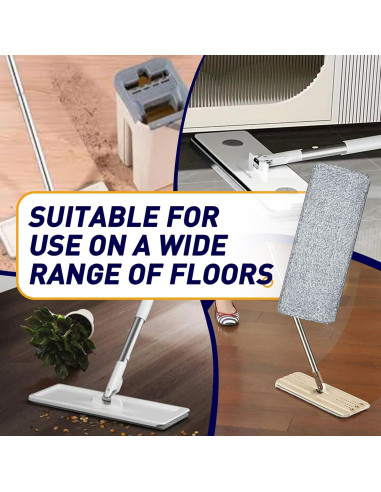 10 Almohadillas Reemplazo JOYMOOP Mopa Plana 33 cm Lavables