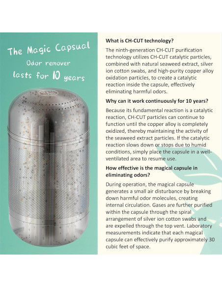 Desodorante de Refrigerador DILEXBEE Q9 Acero Inoxidable 10 Años