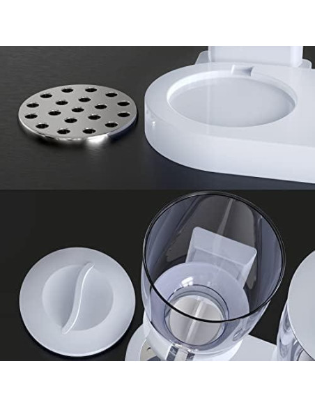 Dispensador de Alimentos Doble Blanco 2L - 1 Onza por Giro