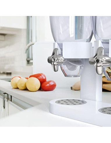 Dispensador de Alimentos Doble Blanco 2L - 1 Onza por Giro