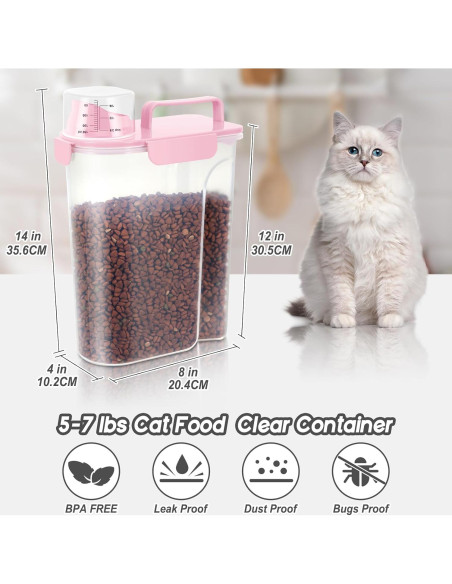 Contenedor de Almacenamiento Hermético 5L LEAWALK Rosa Claro