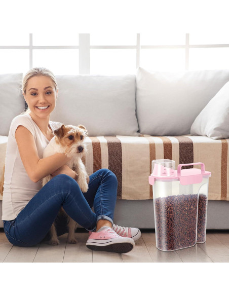 Contenedor de Almacenamiento Hermético 5L LEAWALK Rosa Claro