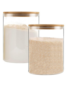 Tarros de Almacenamiento de Vidrio YUNCANG 2 Pack 3200ml