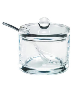 Tazón de Azúcar Acrílico J&M DESIGN 226 g con Tapa y Cuchara