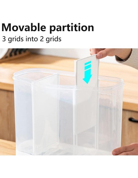 Contenedor de Almacenamiento de Alimentos Secos Conworld 3 Rejillas Contenedor de Almacenamiento de Alimentos Secos Conworld 3 Rejillas