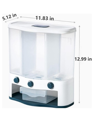 Contenedor de Almacenamiento de Alimentos Secos Conworld 3 Rejillas