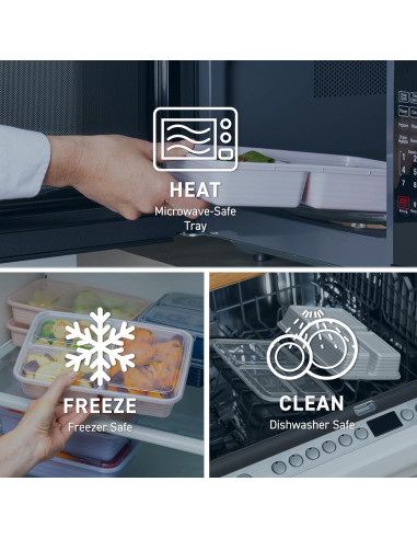 Contenedores de Comida Bentgo 20 Piezas 3 Compartimentos Azul