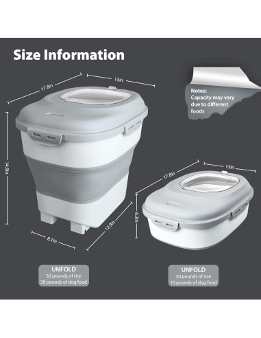 Contenedor de Almacenamiento Hermético Viretec 30 kg Blanco