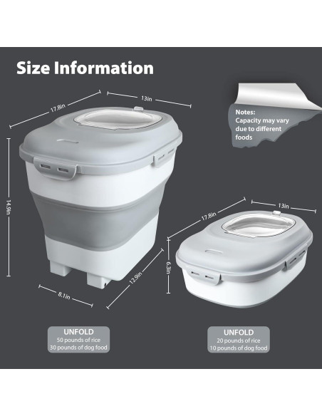 Contenedor de Almacenamiento Hermético Viretec 30 kg Blanco