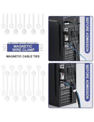 Cintas Magnéticas para Cables Kanemc 10 Piezas Silicona