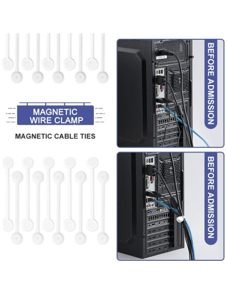 Cintas Magnéticas para Cables Kanemc 10 Piezas Silicona