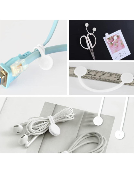 Cintas Magnéticas para Cables Kanemc 10 Piezas Silicona