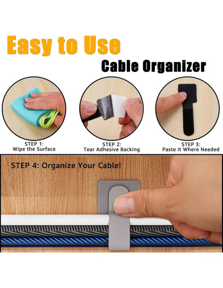 80 Correas de Cable Sereficy Autoadhesivas Negro 9.14 cm 80 Correas de Cable Sereficy Autoadhesivas Negro 9.14 cm