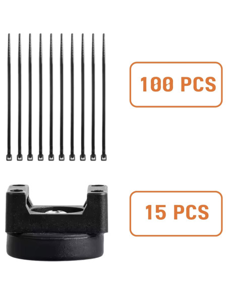 15 Clips Magnéticos para Cables GREOCE Soporte Negro